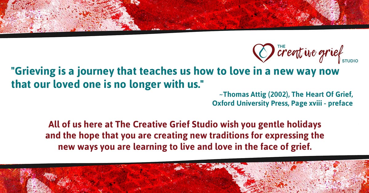 Holiday wishes from The Creative Grief Studio