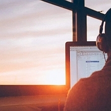 colorful graphic that says Join us for studio hour every first friday, free for any grief and death worker including cgs alumni